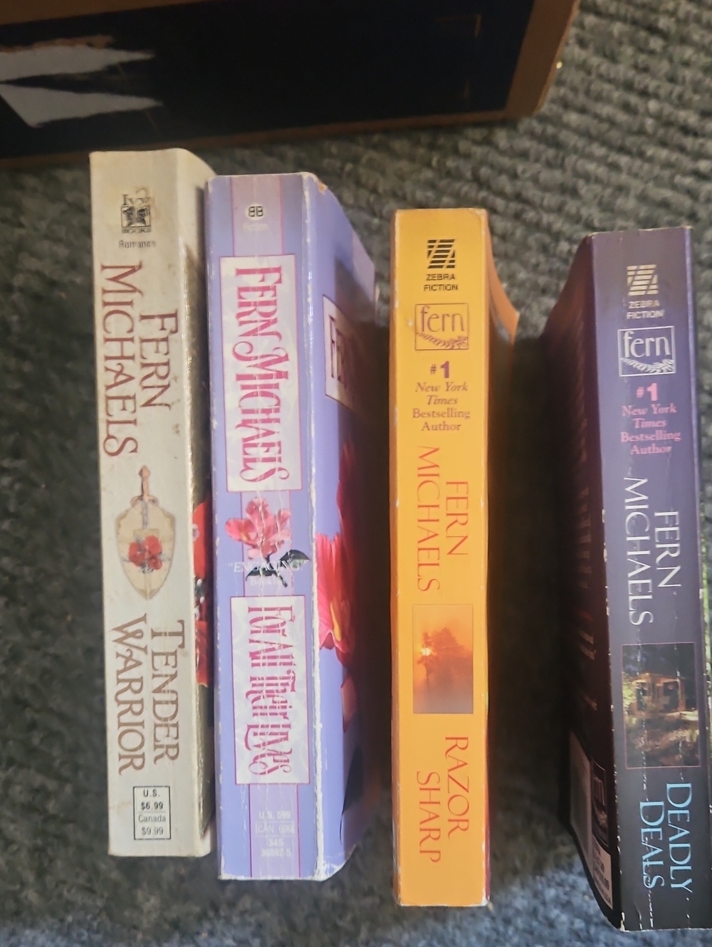 Fern Michaels Paperback Book Lot - Lavender, Yellow, White, Purple Spines